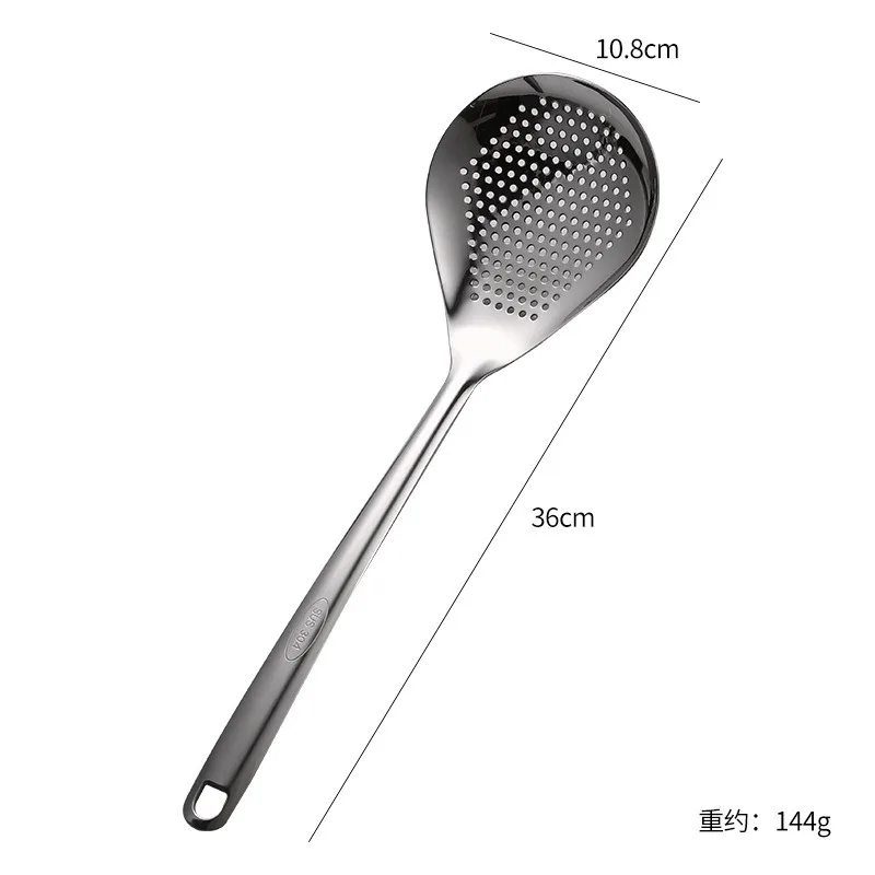 WORTHBUY 18/8 Stainless Steel Colander Dumpling Nooodle Spoon Kitchen Food Filter Strainer Spoon images - 6