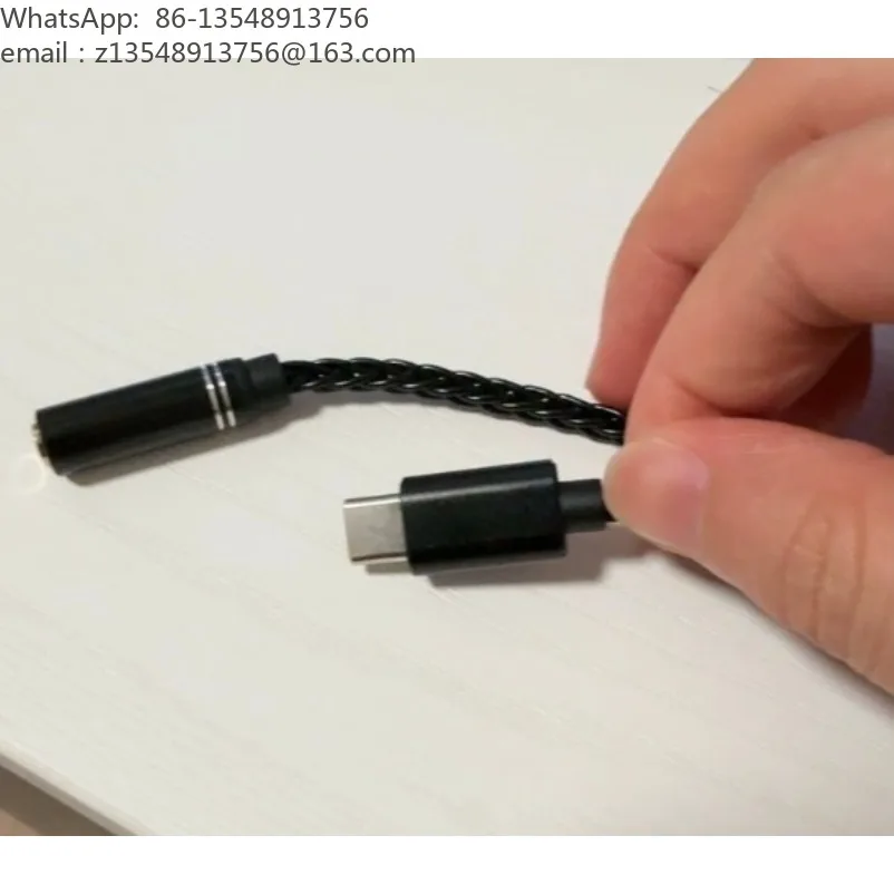 Typec to 3.5mm earphone adapter DAC silver plated digital audio mobile phone tablet universal