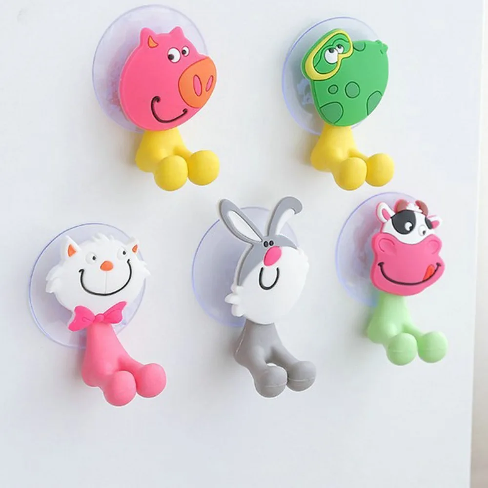 Cute Toothpaste Toothbrush Holder Animal Suction Cup Hooks Bathroom Accessories Set Toothbrush Holder Toothpaste Dispenser