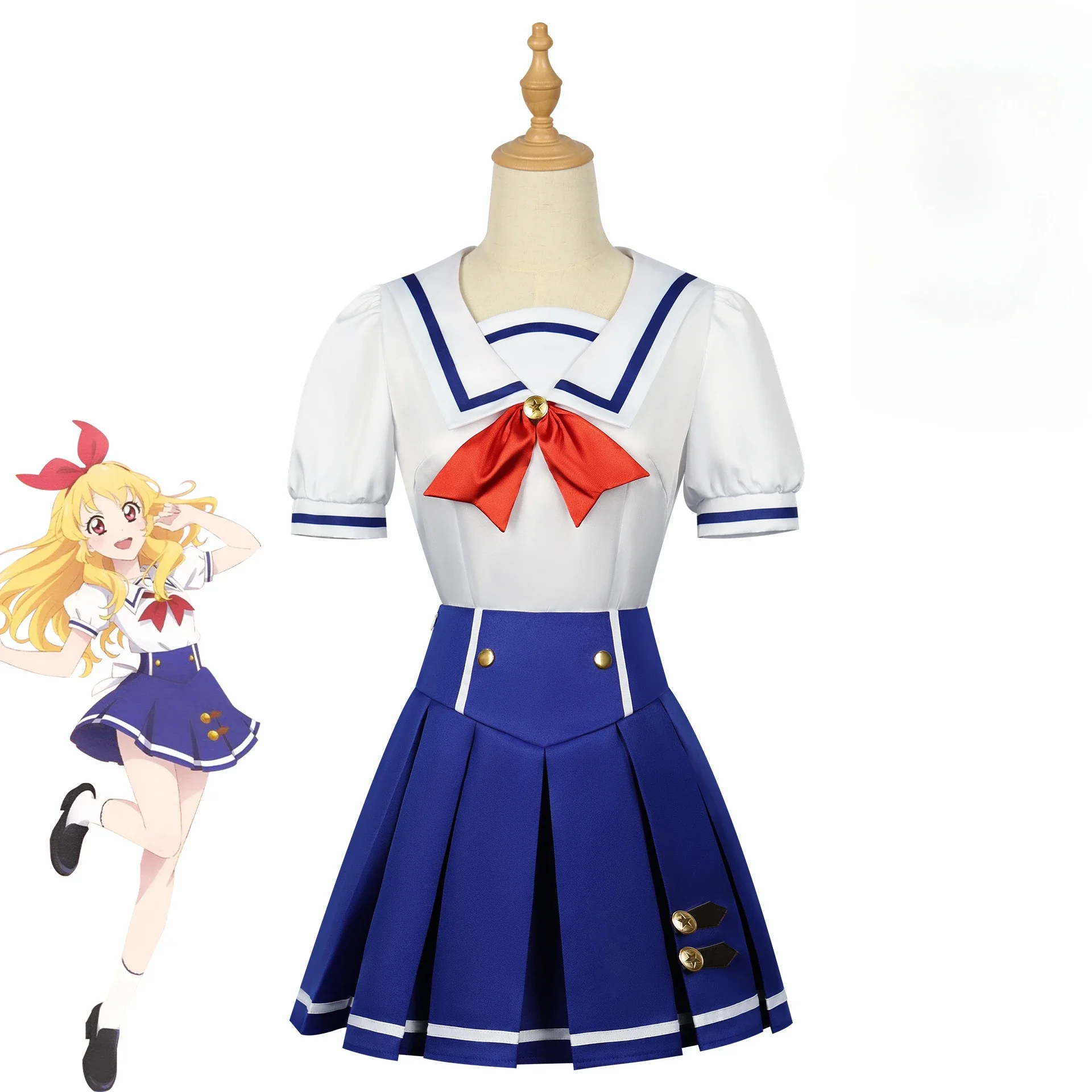 Anime Aikatsu Hoshimiya Ichigo Cosplay Costume Adult Women Girls JK Sailor Skirt Suit Halloween Outfit Uniform Performance