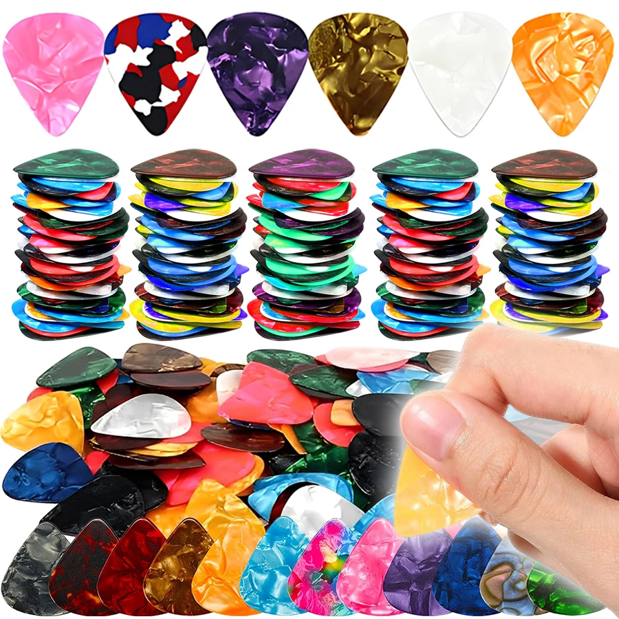 18/36/72pcs 0.5mm ABS Guitar Picks, Durable Smooth Plectrums for Guitar Bass Ukulele Professional Musical Instrument Accessories