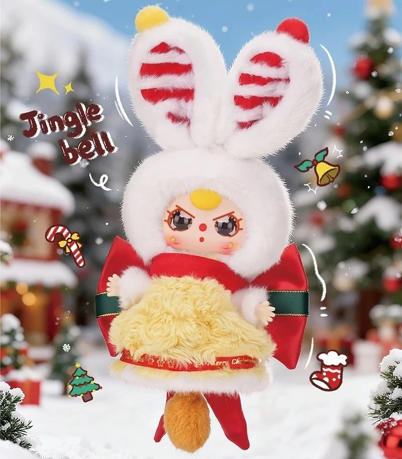 Подлинная детская серия «Три С Рождеством», виниловая плюшевая слепая коробка, зимняя ограниченная коллекция модных игрушек, женские подарки на день рождения, новинка