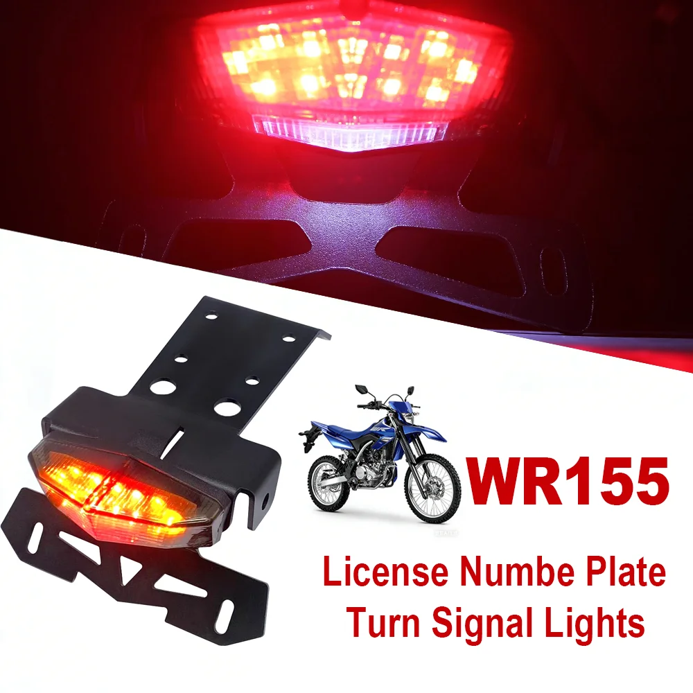 

Motorcycle Fender License Plate Holder LED Tail Light Turn Signal FOR Yamaha WR155 WR 155