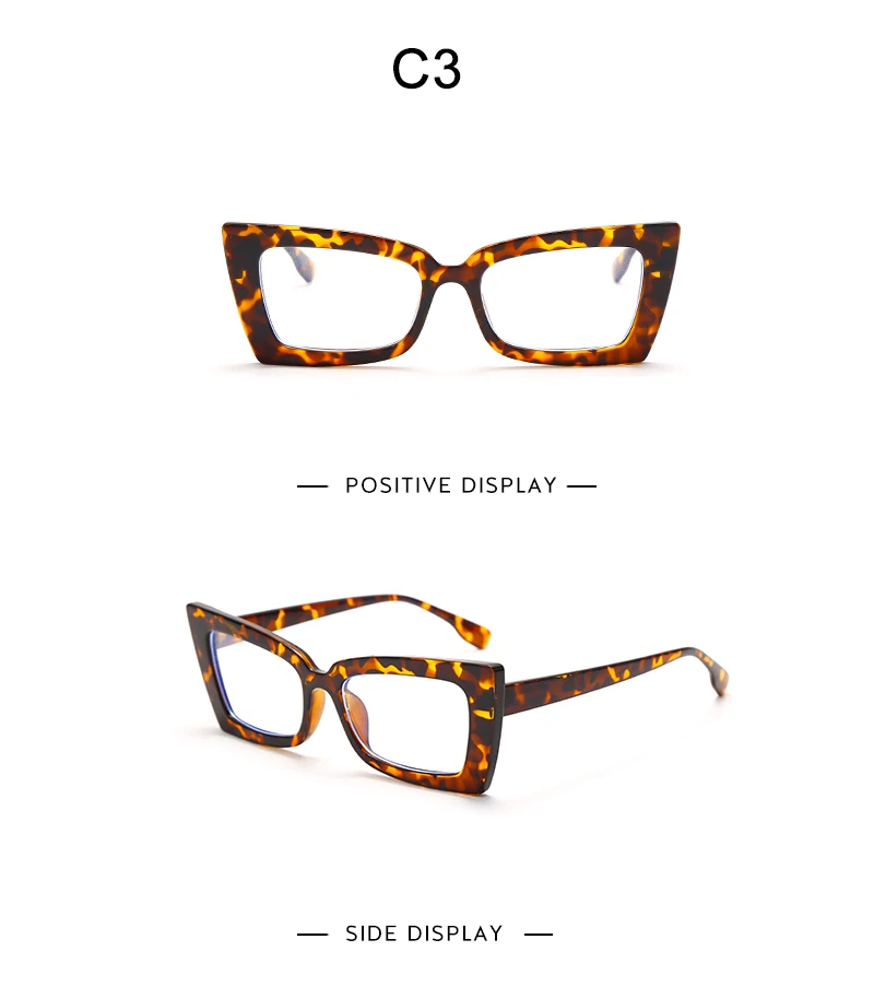 1pc Square Anti Blue Light Blocking Computer Women Eye Glasses Frame image 6