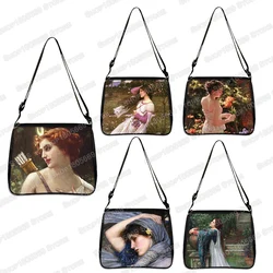 Famous Artist John William Waterhouse Shoulder Bag Religious Goddess Angel Messenger Bags Crossbody Bag Casual Handbags Gift