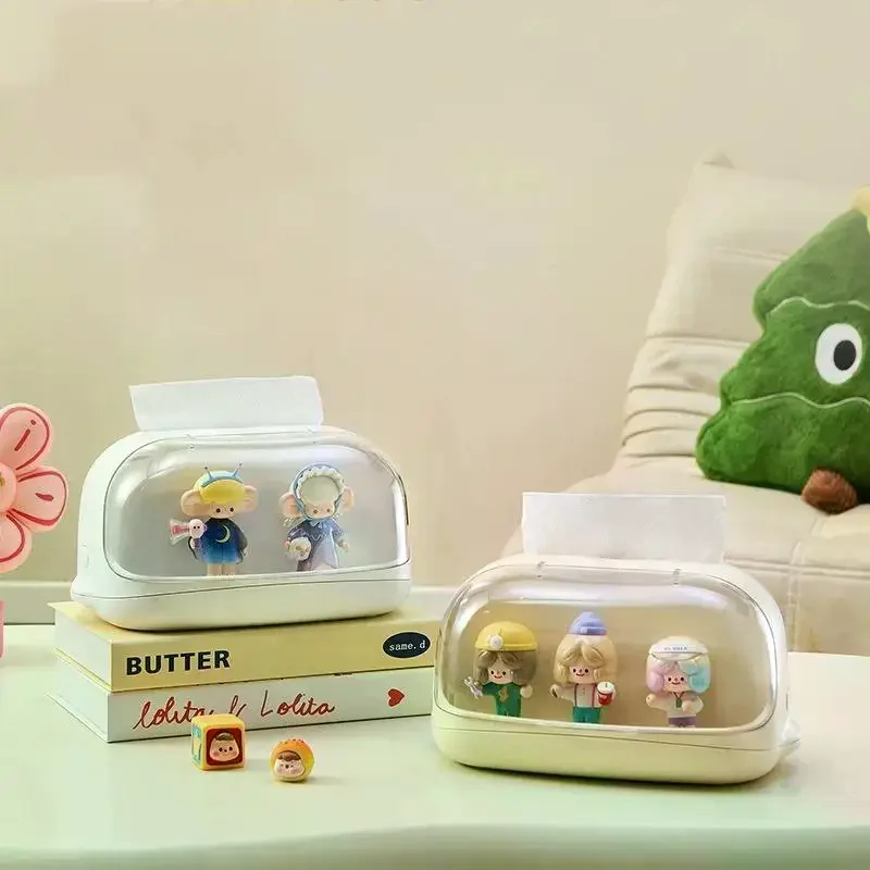 

Light Luxury Tissue Box Soft Waterproof Tissue Box Cover Plastic Reusable Wet Wipe Box Holder Bathroom Kitchen Paper Holder