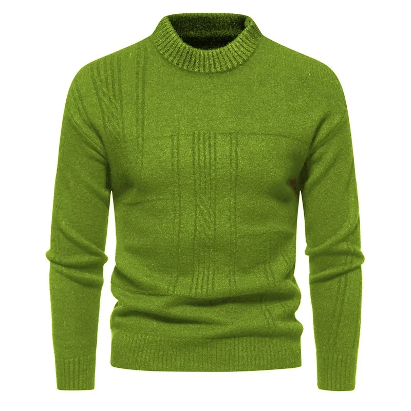 

High Quality Autumn New Round Neck Jacquard Design with Soft Men's Long Sleeves Knit Sweater