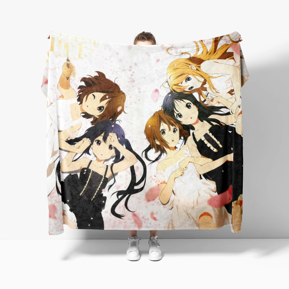 Anime Japan Kawaii New K-ON! Flanelldecke, weiche Bettdecken-Sets, Überwurf für Couch, warme Flanelldecken, Schlafzimmer, Kawaii, süß