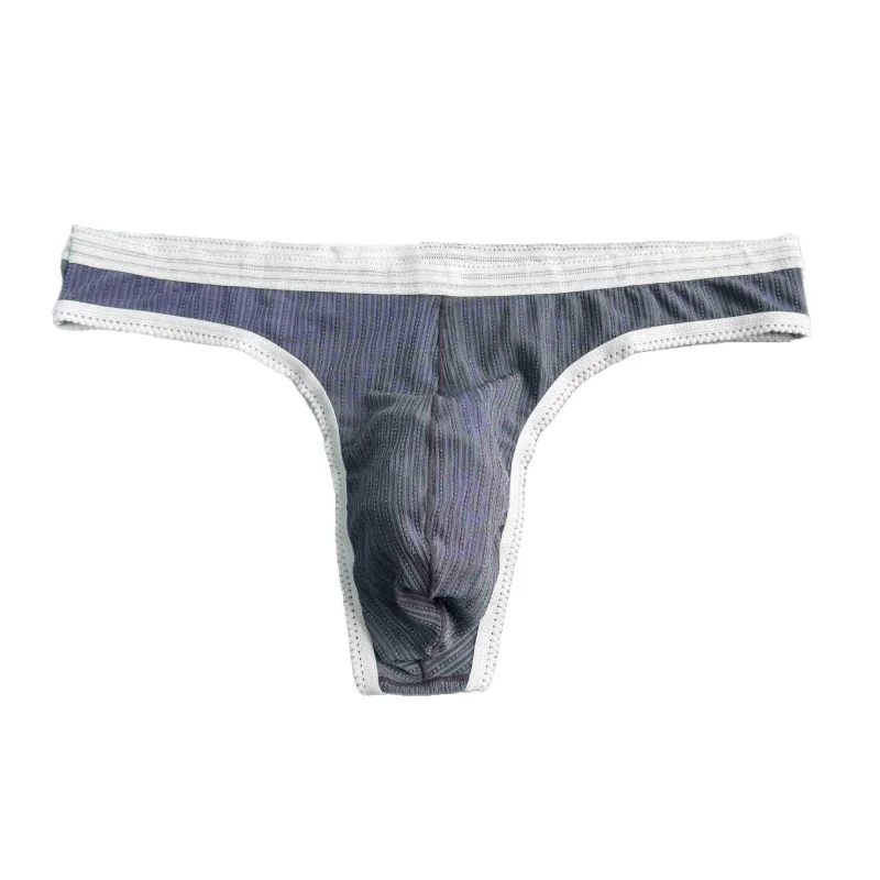 Men's Underwear Thread Solid Thongs And G Strings Sexy U Convex Pouch Panties Sissy Lingerie Low Rise T-Back Briefs Bikini