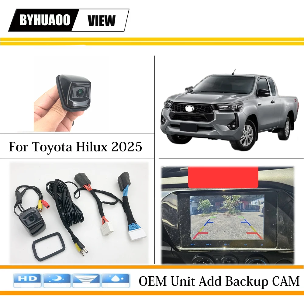 

Камера заднего вида для Toyota Hilux 2025-2026, заводская установка TN0035B, дополнительная камера для парковки, комплект Plug and Play
