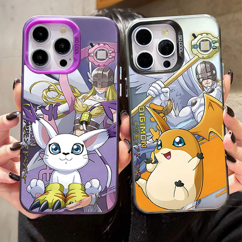 Digimon Adventure Tailmon Case for iPhone 16 ProMax 16 15 14 13 12 11 Pro Max XS X XR 8 7 Plus SE 2020 Matte Hard Plating Cover