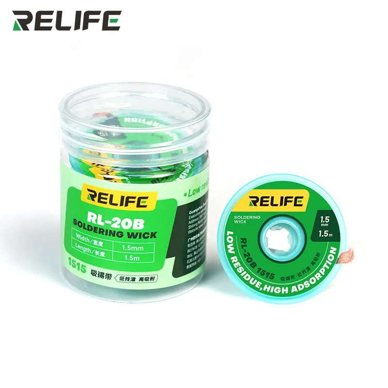 Imagem -04 - Relife-strong Clean Desoldering Wire Adequado para Instrumentos de Precisão para Pcb Tin Remover Soldagem Rl20b