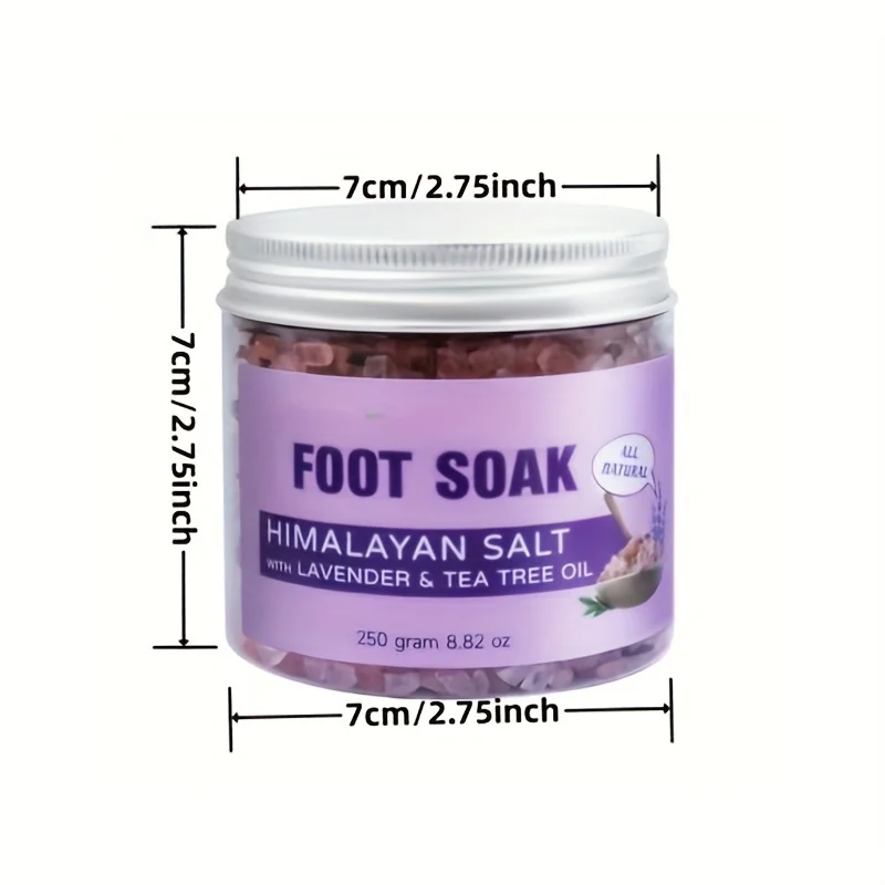 250g Himalayan Lavender Dried Flower Foot Bath Soak with Tea Tree Oil, Relaxing Exfoliating Spa Treatment for Mother\'s Day For