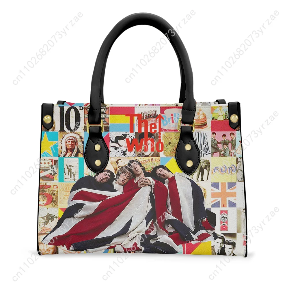 The Who Handbag Mens Womens Fashion Personalized Patterns Tote Bag Shoulder Bag Business Commuter Leather Purse Customized Bags