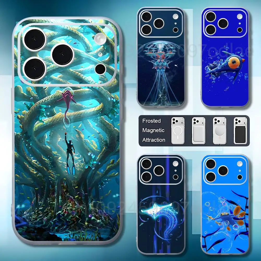 S-Subnauticas 2 Game For iPhone 11 12 15 14 13 17 16 18 Pro Plus Max Air Mini Magnetic Frosted Cover Phone Case