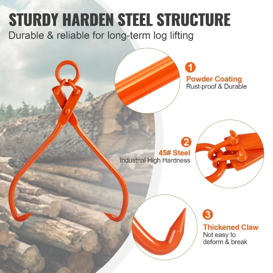 ملقط انزلاقي من سجل 32 بوصة 2 ملقط رفع مخالب ملقط انزلاقي من الصلب شديد التحمل 1543 رطل 700 كجم قدرة تحميل Lo