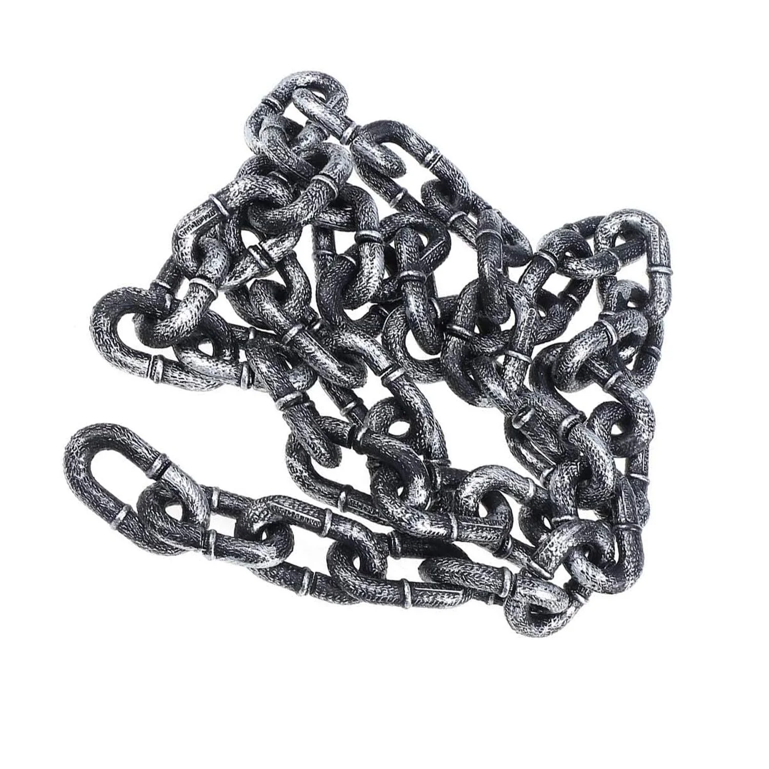 1.8M Halloween Chain Plastic Prison Chain Large Link Chain Decoration for Cosplay Party Performance Stage Prop Costume Accessory