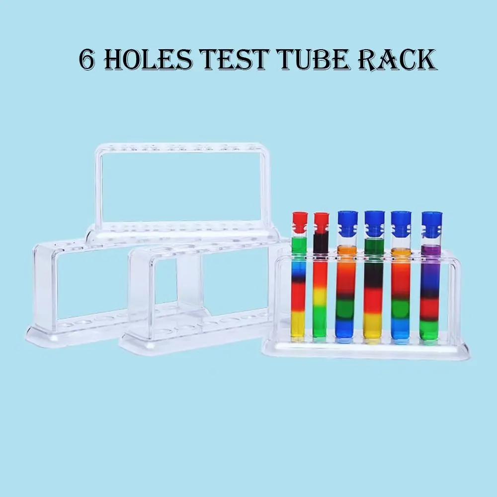 Plastic Test Tube Rack Durable 6 Holes Clear Burette Support Burette Shelf