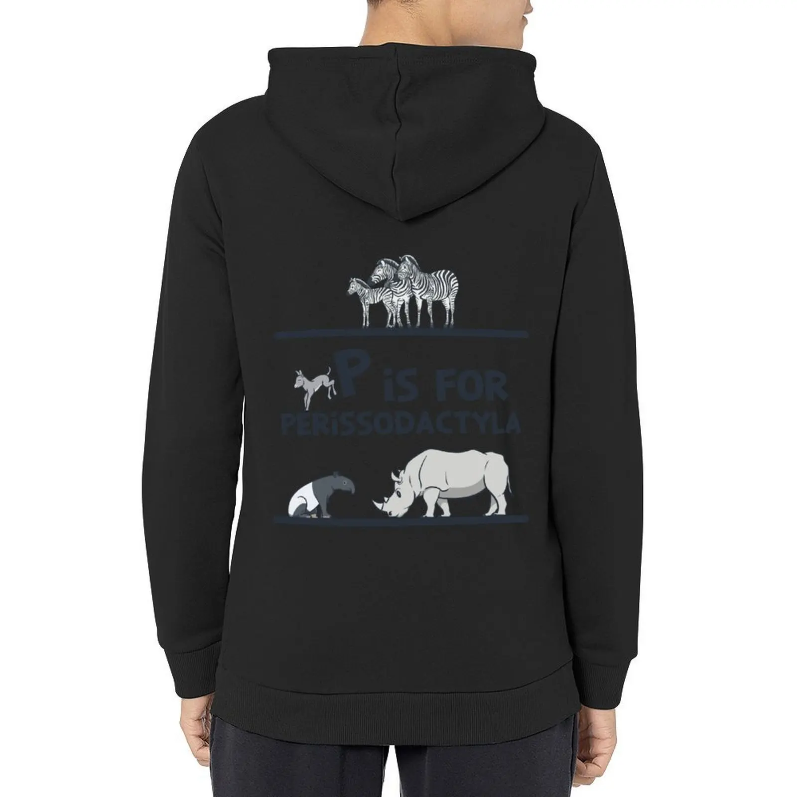 

P Is for Perissodactyla Hoodie fashion men winter clothes korean autumn clothes men clothing new in hoodies