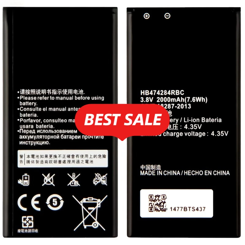 HB474284RBC for Huawei Y5/Y550/Y560/Y625/Y635 Phone Battery High Quality High Capacity Replacement Bateria Grade A   with Tools