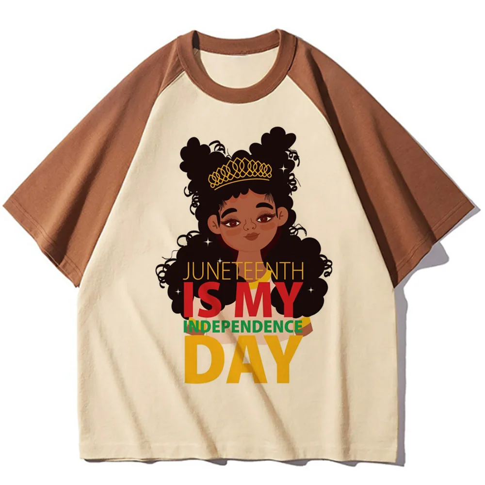 Juneteenth t-shirts women harajuku tshirt female funny clothing