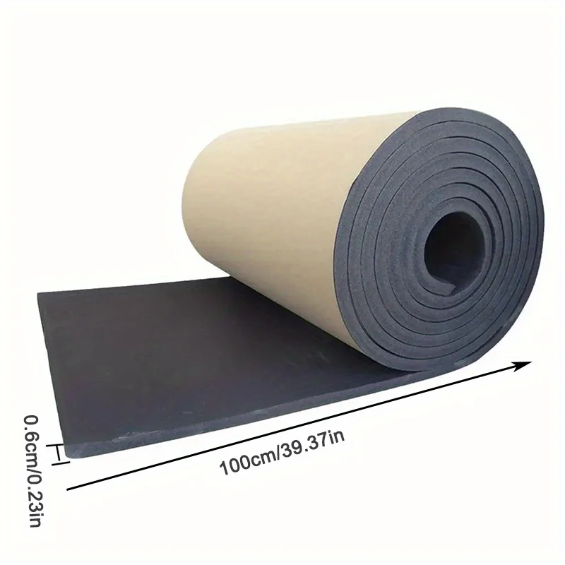 50x100cm Black Car Shockproof Soundproof Mat Elastic Pressure Resistant Heat Insulation for Vehicle Interior Protection - Detail 1