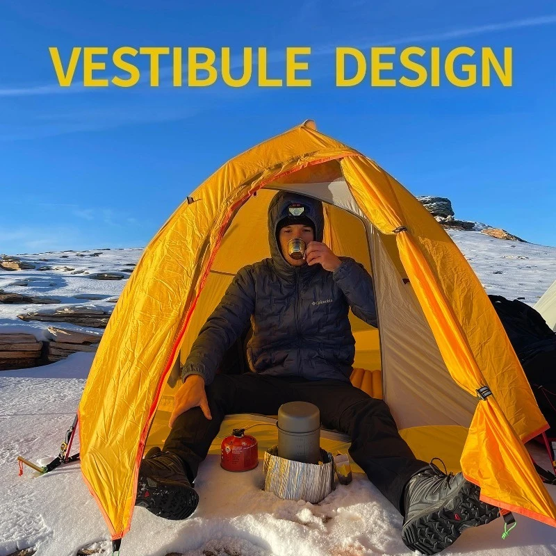 في الهواء الطلق سميكة خيام مقاومة للماء طبقة مزدوجة يندبروف تسلق الجبال الخيام مساحة كبيرة المحمولة خيمة معدات التخييم