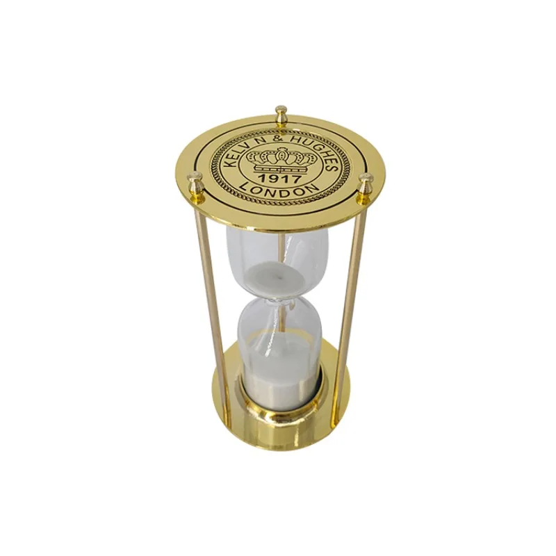 Hourglass 30-minute sand timer retro brass white sand clock