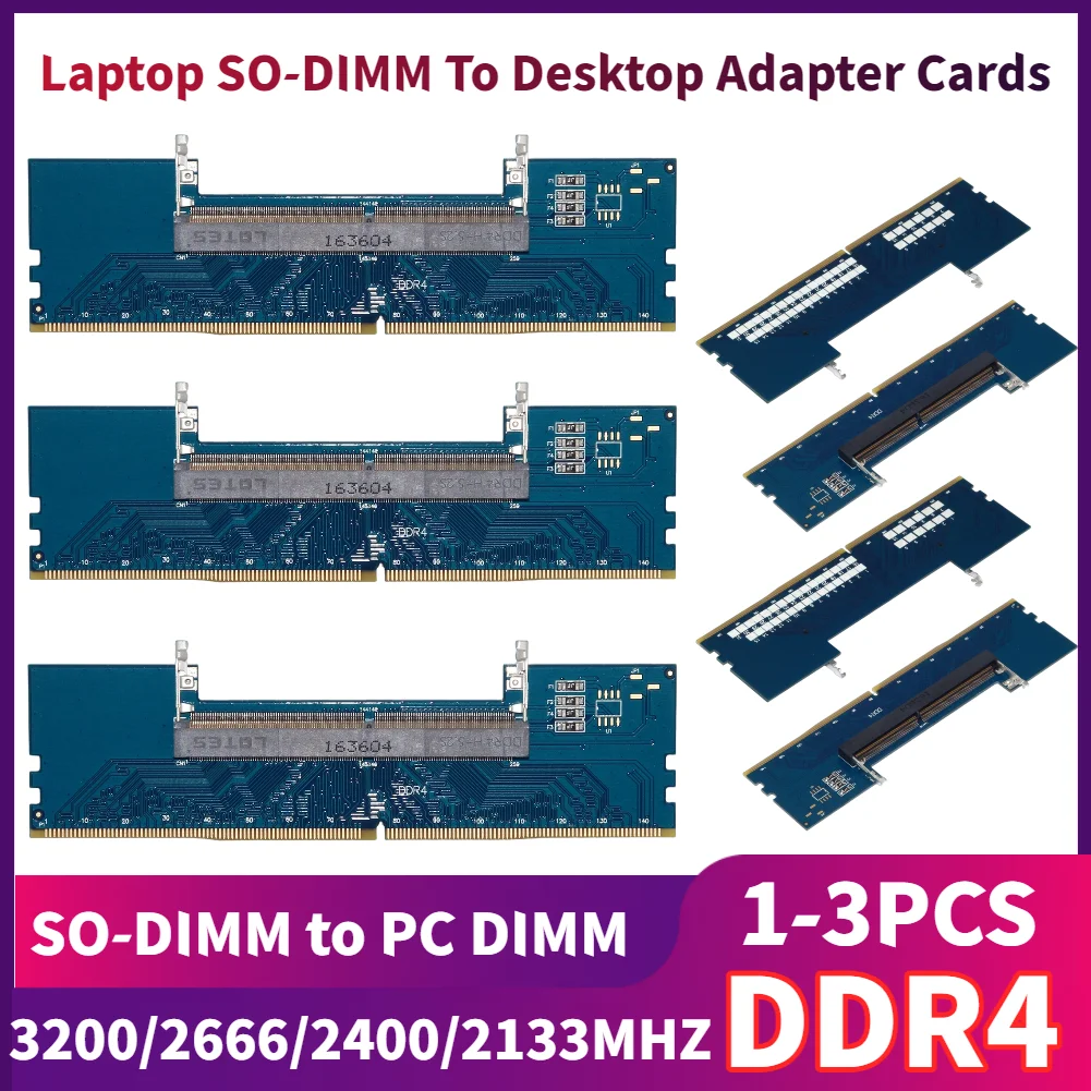 

Адаптер памяти DDR4 SO-DIMM для подключения ноутбука к настольному ПК, 1-3 шт., для игровых ноутбуков, карта-коннектор для оперативной памяти