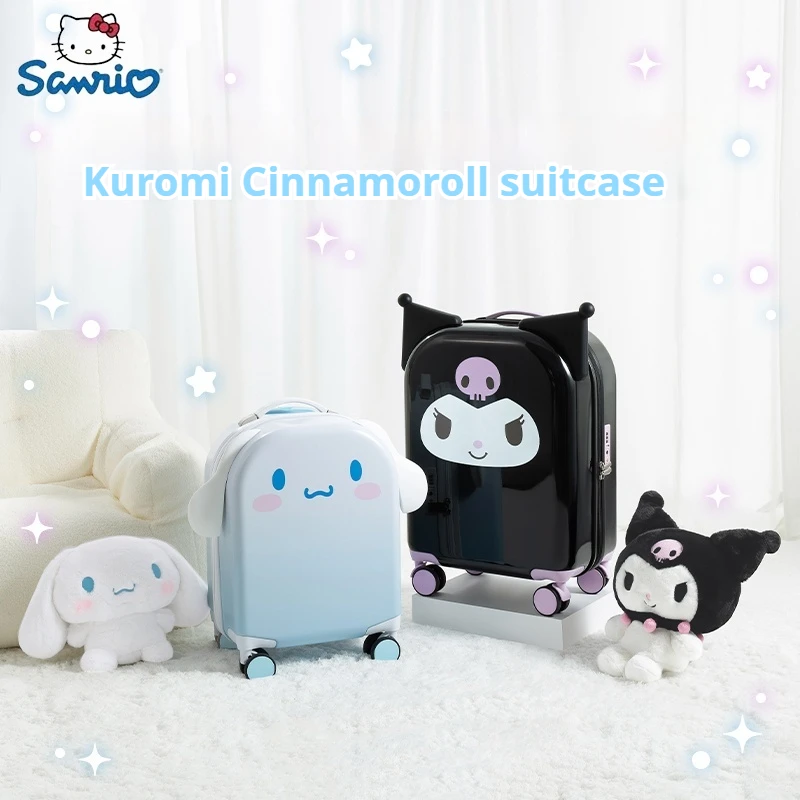 

Sanrio чемодан Kuromi Cinnamoroll мультфильм Kawaii пароль для багажа для девушек многофункциональные роликовые модные дорожные чемоданы