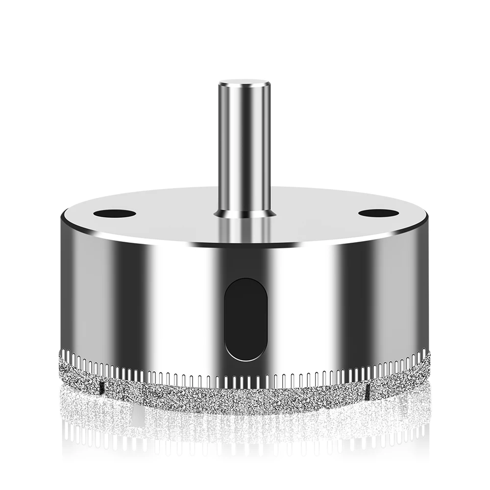 Perfurador de diamante de tamanho grande 60-200mm, aço duro, perfuração de vidro, azulejo, parede, mármore, broca galvanizada, perfurador de vidro