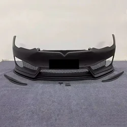 Body Kit Resin Front Bumper Grille for Tesla Model S 2014-2023 Convert PD Style Surround Auto Accessories