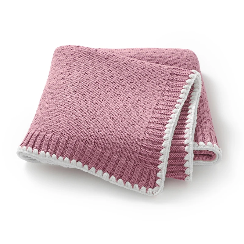 

Одеяла для новорожденных, вязаные одеяла для маленьких детей 90*70 см, модное однотонное одеяло в клетку для кроватки, теплая одеяло для мальчиков и девочек, супер мягкое одеяло