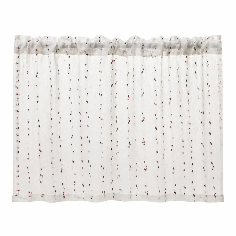 Vintage Cotton Linen Kitchen Tier Curtains Embroidery Light Filtering Cafe Curtain Short Length Floral Valance Home Use