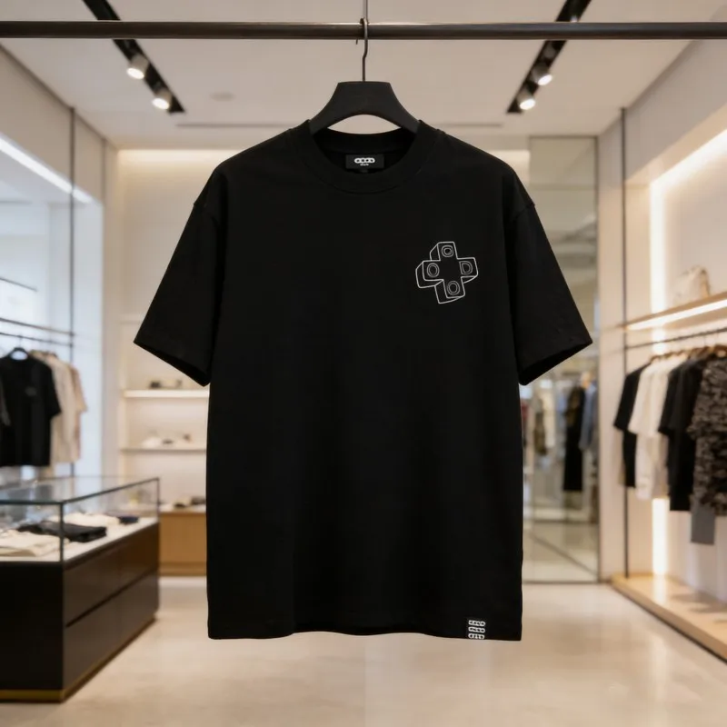 Unisex Street Cleanfit Summer GOODBRAND Tshirts 3D Cross Letter Logo Round Neck Short Sleeve Men Women Casual Tops Outfit