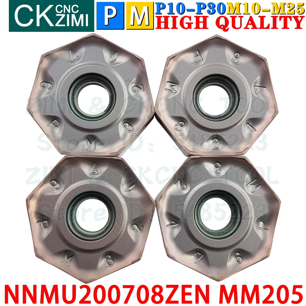 NNMU200708ZEN MM205 NNMU 200708 ZEN MM205 Carbide Inserts Fast Feed Milling Inserts CNC Heavy Cutting Indexable Milling Tools