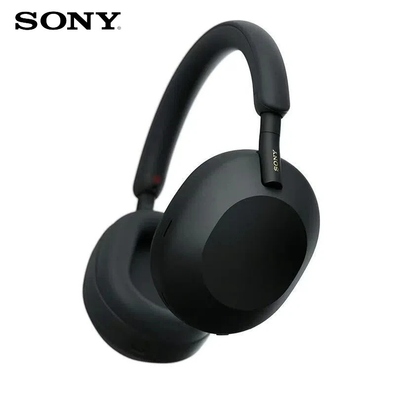 سماعات رأس سوني WH 1000XM5 ANC اللاسلكية بتقنية البلوتوث، جودة اتصال شفافة كريستالية، سماعات صوت ستيريو باس، سماعة فوق الأذن