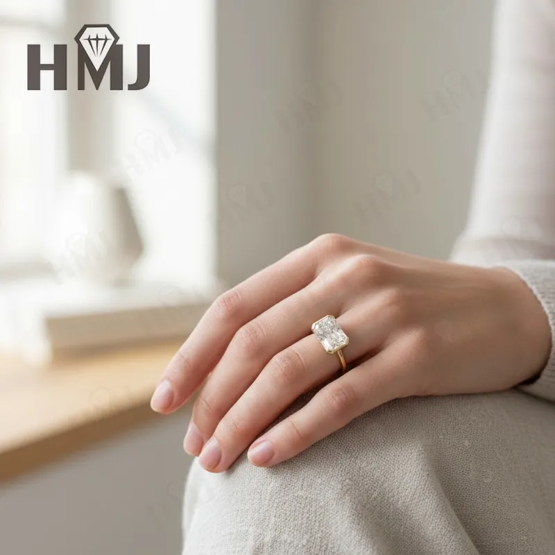 2 قيراط مويسانيتي مشع قطع خاتم أنيق تألق سوليتير تصميم للنساء المشاركة الزفاف هدية الذكرى السنوية #6