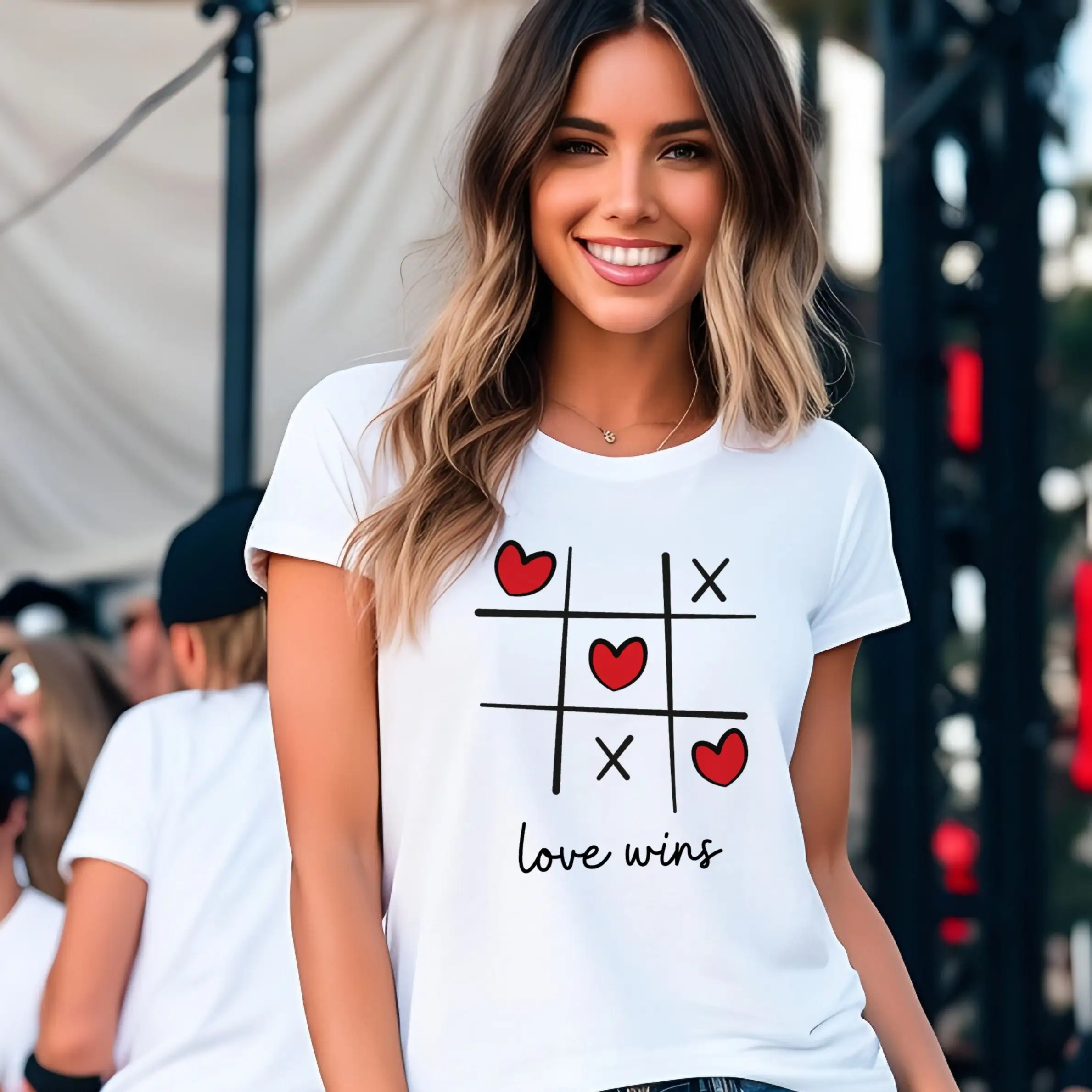 T shirt liebe gewinnt tictactoe liebe freundschaft lgbtq ist frieden gewannt geschenk freunde 258 apt2