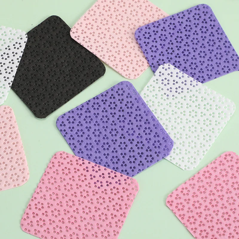 200/300PCS quadrato/a forma di cuore/a forma di fiore/abbaio di stoffa senza peli/vaso di fiori di pruno asciugamano per unghie, tampone per rimozione smalto eyela