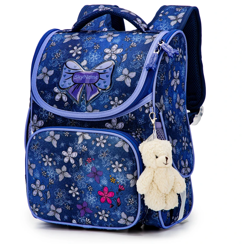 New Orthopedic School Backpacks For Girls flowers Primary School Bags 1-3 Grade Children Girls School Bookbag Kids satchel Bag