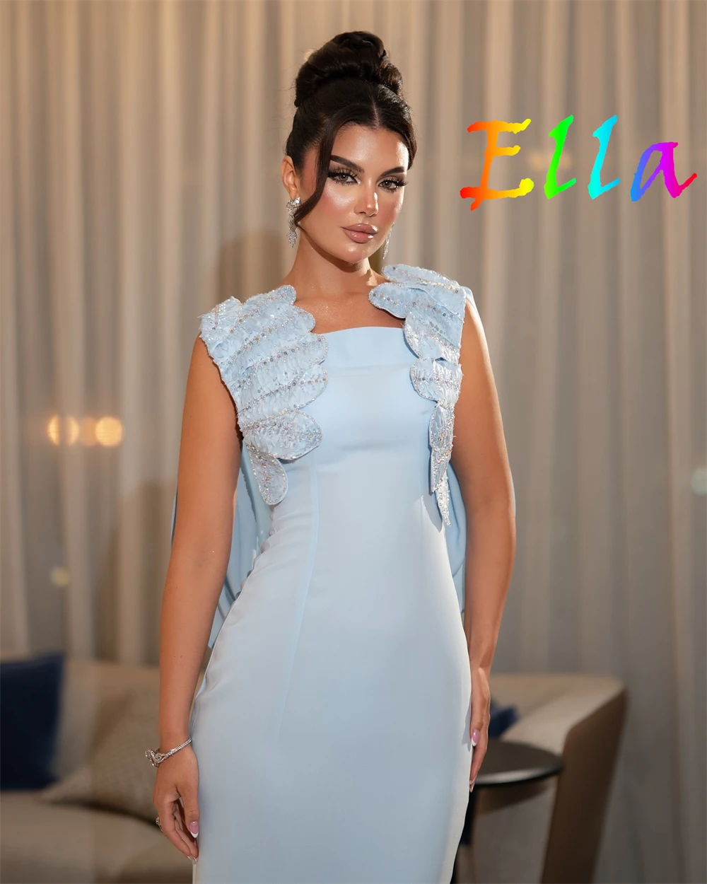 Op maat gemaakte prachtige blauwe jersey avondjurk Sierlijke strapless mouwloze op maat gemaakte gelegenheidsjurken Homecoming-jurk met ritssluiting op de rug