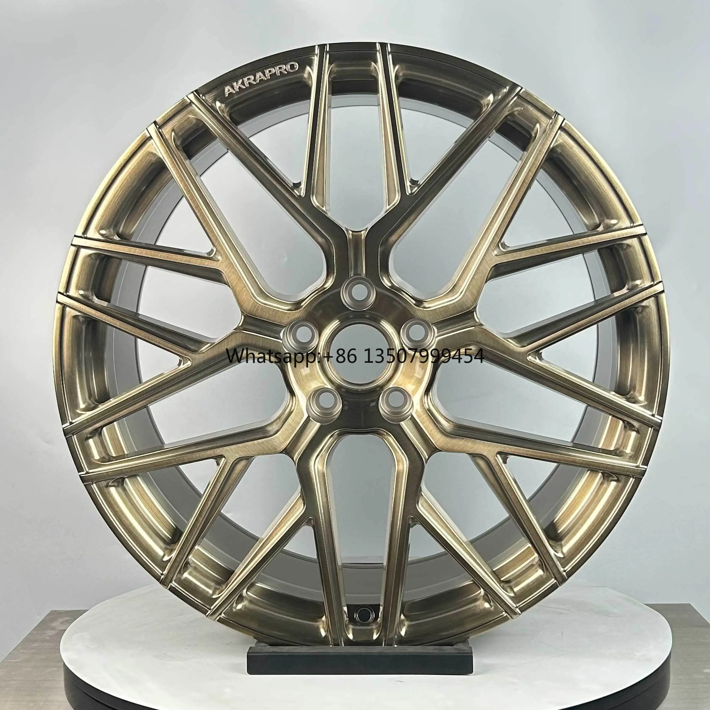 Custom Forged Wheels for 19 20 21 Inch Forged Wheels Hubs Brushed Bronze  Multi-Spoke 5x114.3 PCD Wheel Rims