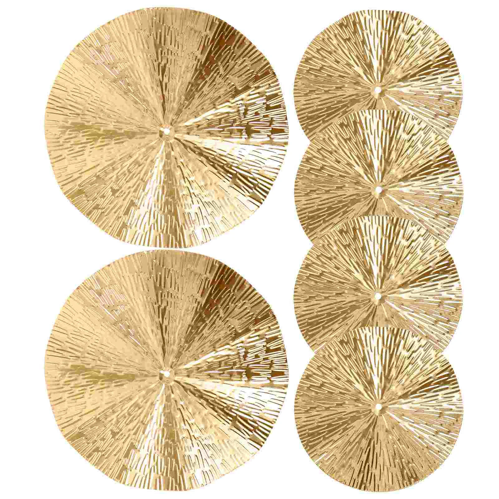 6 Pcs Wave Sunglasses Wall Decor Circle Gold Bathroom Accessories Retro Decorations Modern for Living Accent Home Artwork