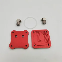 Funssor Nema17 stepper motor Water cooling Plate aluminum CNC machined water cooler Cooling for 3D Printer Motors