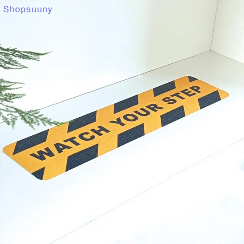 [SU]Watch Your Step! Anti-slip Stair Warning Stickers - Yellow And Black Caution Marks, Home Safety Stickers | Warning Signs[SU]