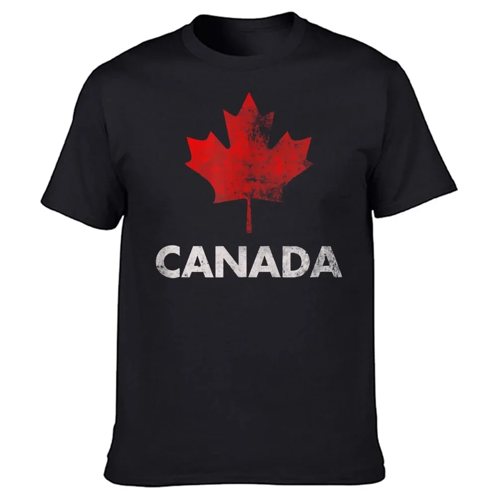 Vintage Canadian Canada Flag High Quality T Shirts Graphic Streetwear Short Sleeve Summer Casual Cotton Men Large Size XS-3XL