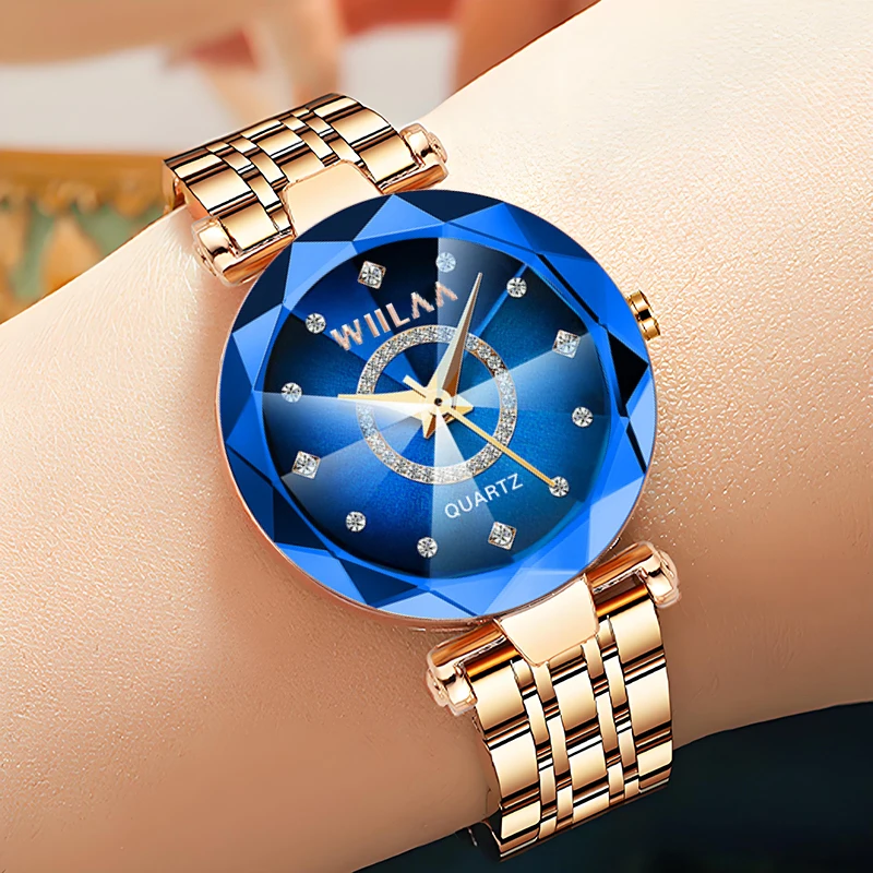 Stainless Steel Elegant Diamond Dial Ladies Wrist Watch Crystal Exquisite Women Relogios Feminino Watch Women Wrist Watch 2024