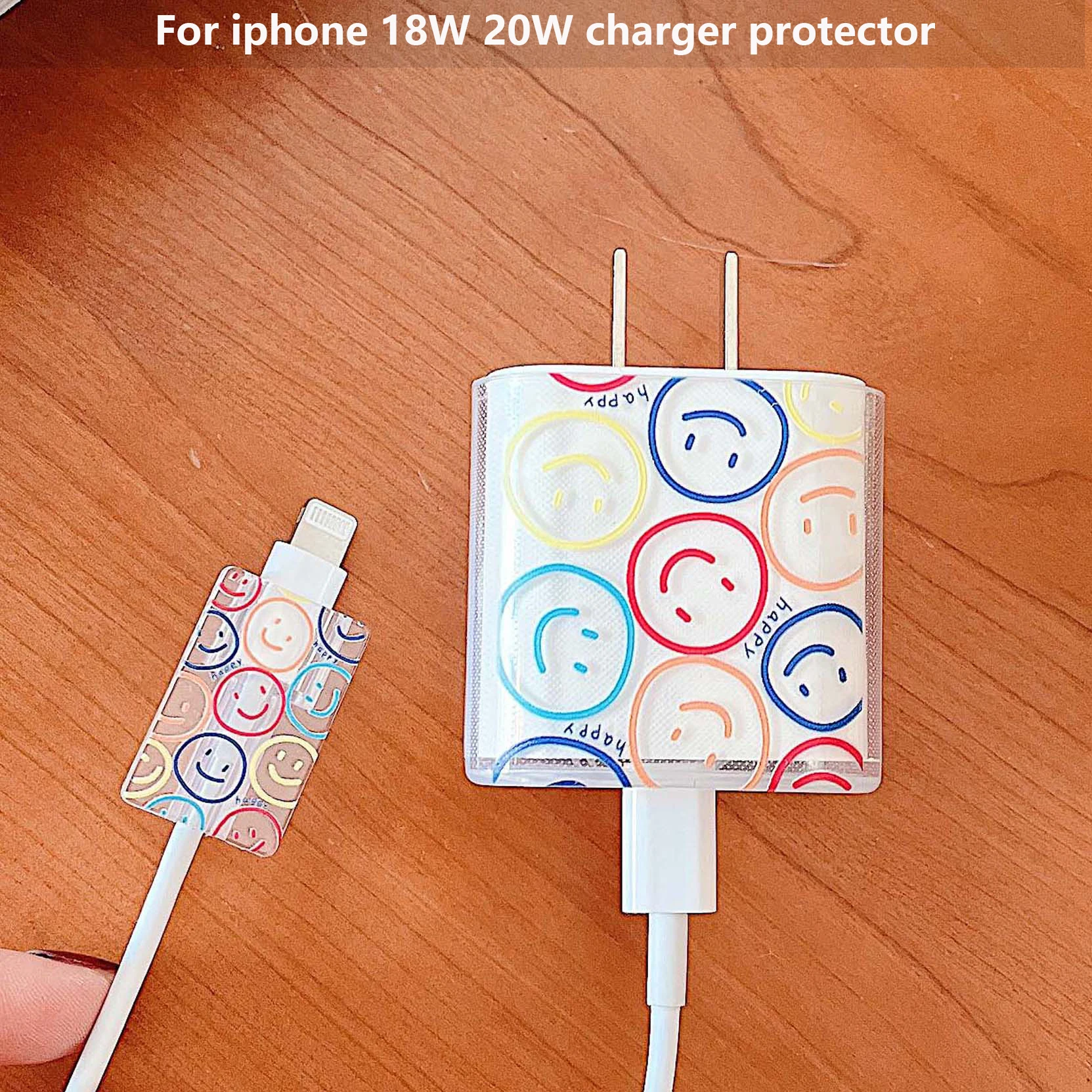 For iphone 11 12 18W 20W Fast Charger Protector Cover Cute USB Data Line Cable Spiral Winder Protection Protective Adapter Case