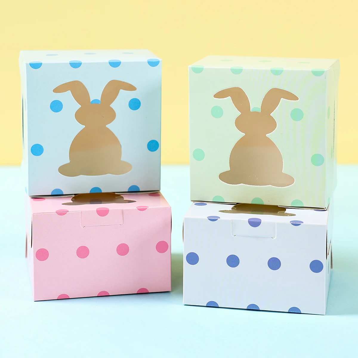 Wielkanocne pudełko na prezenty Cookie Candy Egg Happy Easter Party Decoration For Home 2025 Kids Easter Party Favors Gifts Rabbit Egg Candy Bag